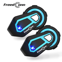 Freedconn T Max Pro Helmet Headset Motorcycle Intercom Bluetooth 5.0 6 Riders 1200M FM Motor Interphone Communicator Earphone