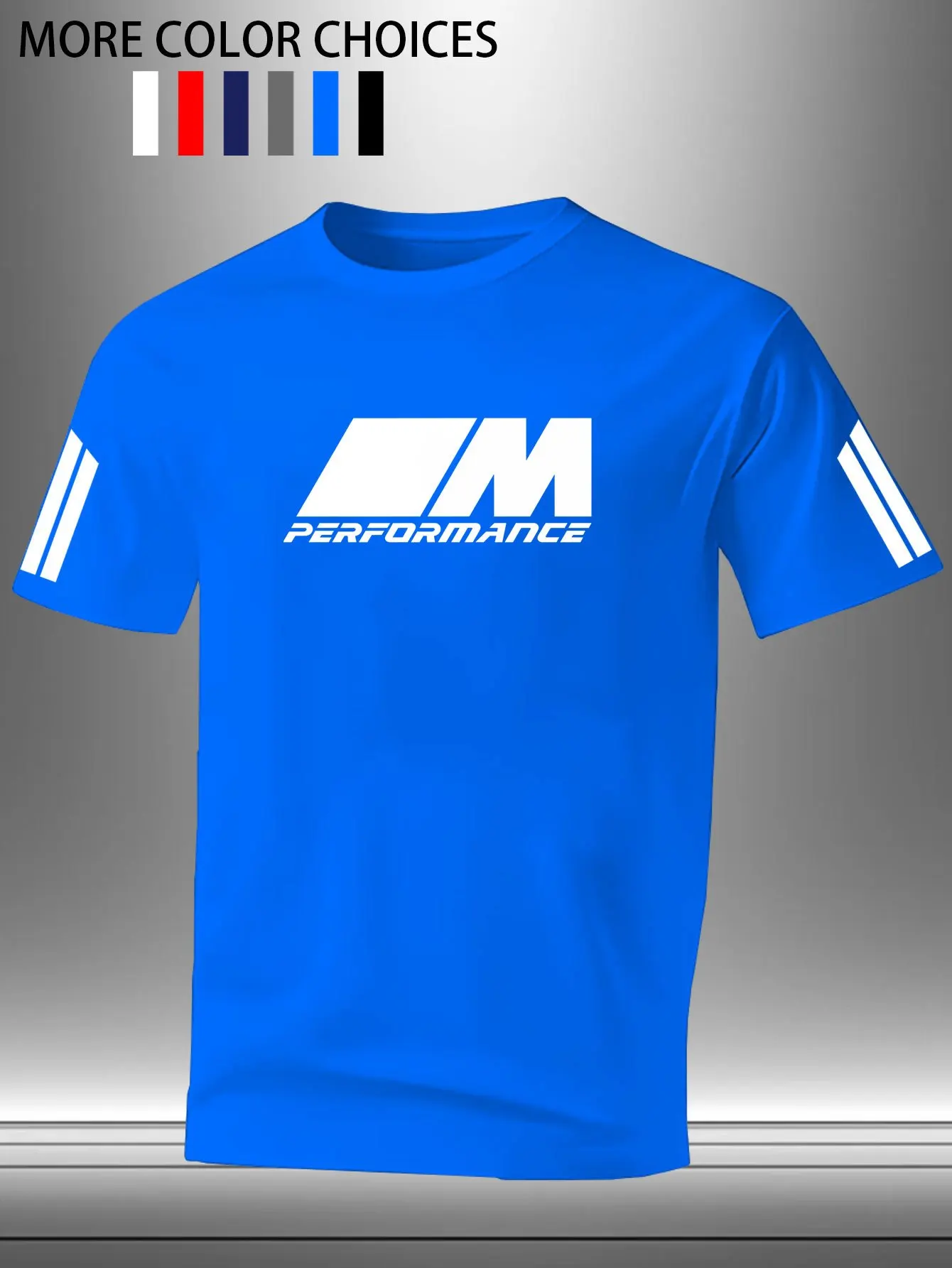 2026 Herren Schnelltrocknendes Mesh-T-Shirt mit M Performance Aufdruck, Rundhals, Kurzarm, Atmungsaktives Sport-Oberteil für Fitness, Laufen und Auto-Enthusiasten – Detail 9