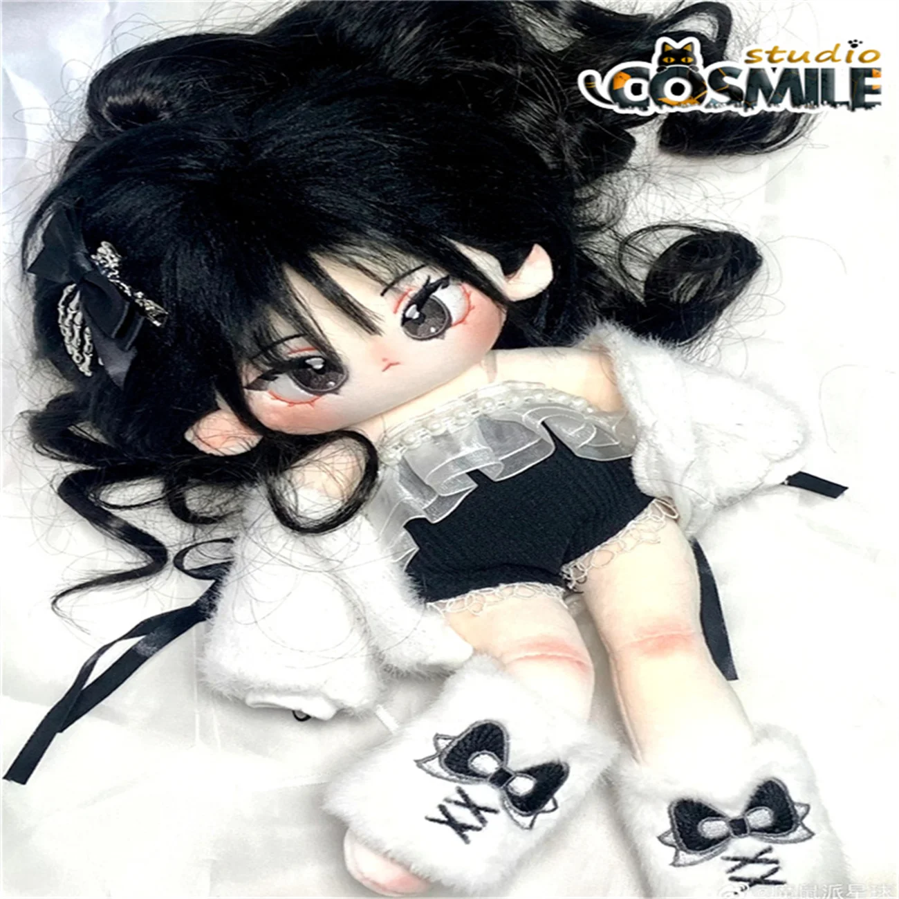 Idol Star Witch Mermaid Princess Cool Girl Long Black Hair Stuffed Plushie 20cm 30cm Plush Doll Body Toy Gift Gandie