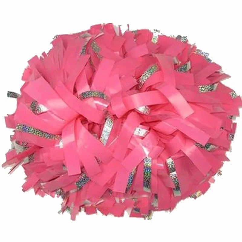 Cheerleader-Silver Laser Wire Sports Pompoms, Cheer Factory, Color Can Free Competition, Will Shine Surface, 6 