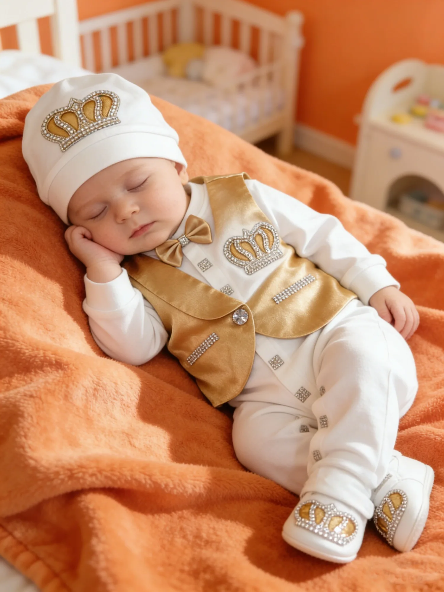 Baby Prince Formal Outfit Set - Elegant Ceremony Wear for Newborns & Infants, Royal Style Special Occasion Attire