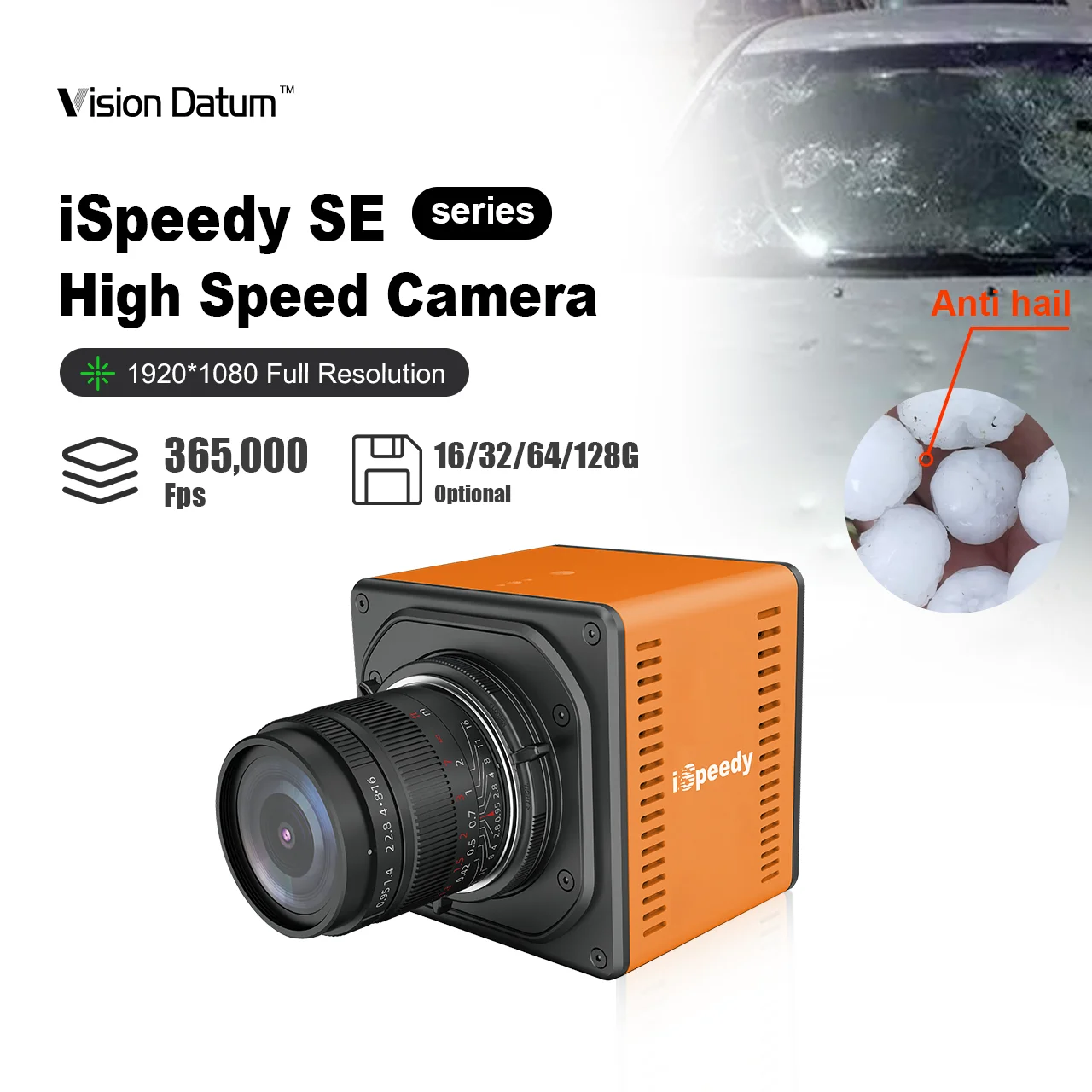 High Speed 7.8um Global Shutter ISO8000 200000fps 365000fps Video Record Camera 1920×1080 For Component Failure Analysis