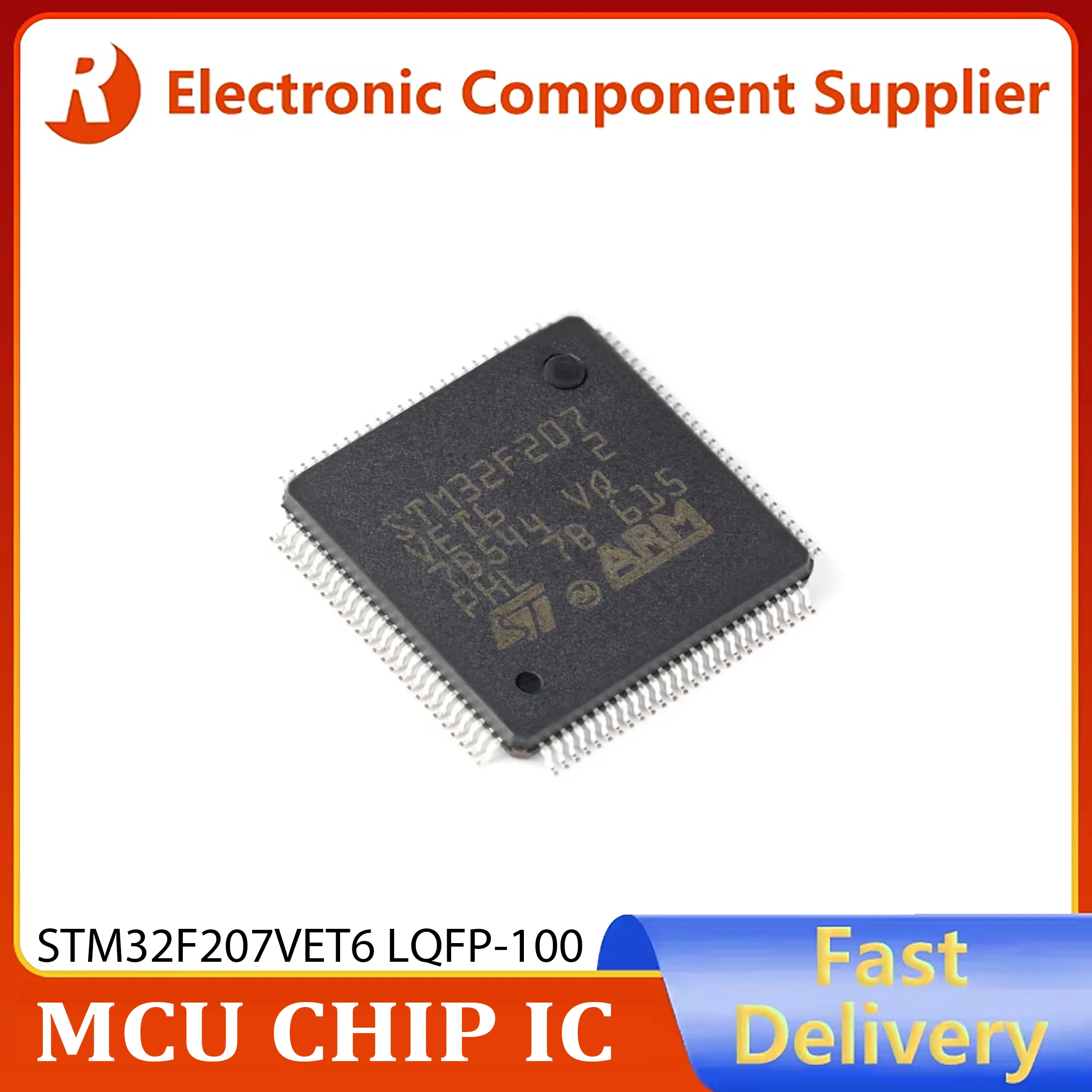 1PCS original authentic STM32F207VET6 LQFP-100 ARM Cortex-M3 32-bit microcontroller MCU