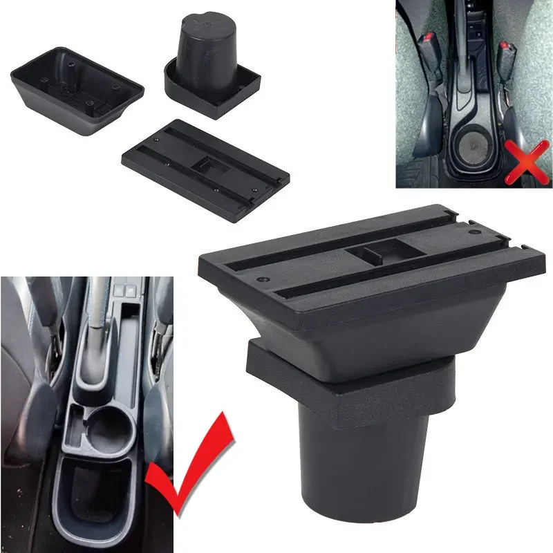 Car Armrest Box for Toyota Yaris 3 / Hybrid / Yaris Vitz Car Armrest Box Internal Modification USB Charging Led