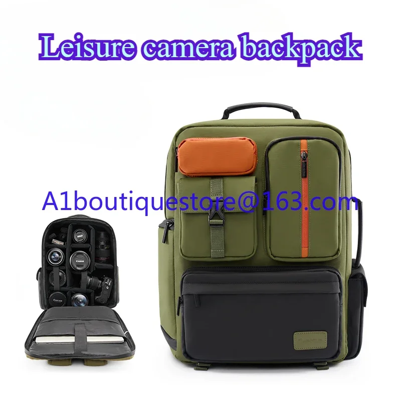 Suitable for Canon r50 g7x2 Nikon Sony zve10 Fuji xs20 xt30 Outdoor Casual Camera Backpack Photo Bag Double Shoulder