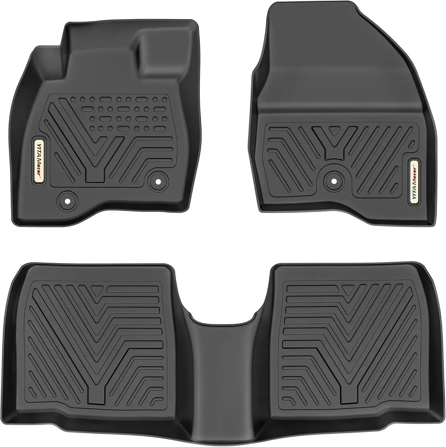 

Floor Mats Compatible with 2015-2019 Ford Explorer Without 2nd Row Center Console, Custom Fit Floor Liners 1st & 2nd R