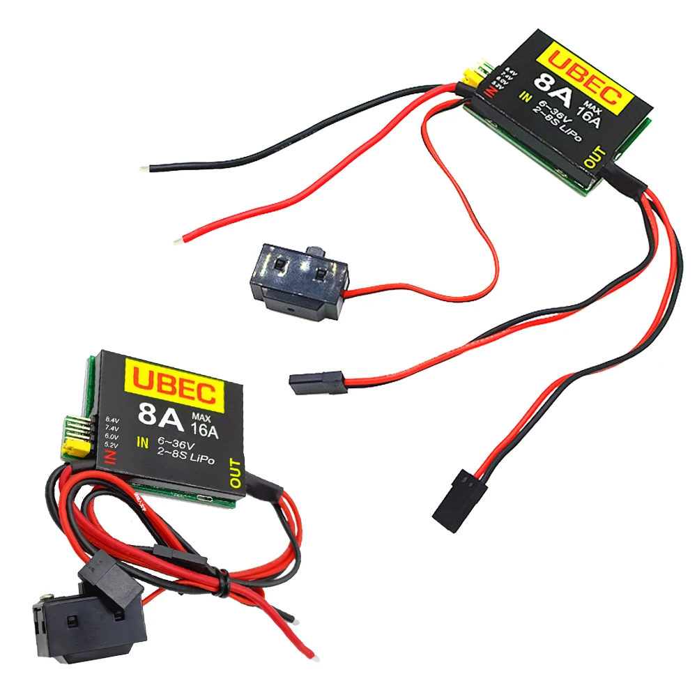 2S-8S 6-36V 8A/16A 5.2/6.0/7.4v/8.4v Servo Separate Power Supply UBEC-8A BEC DUAL UBEC For Car Fix-Wing RC Robot Arm Parts