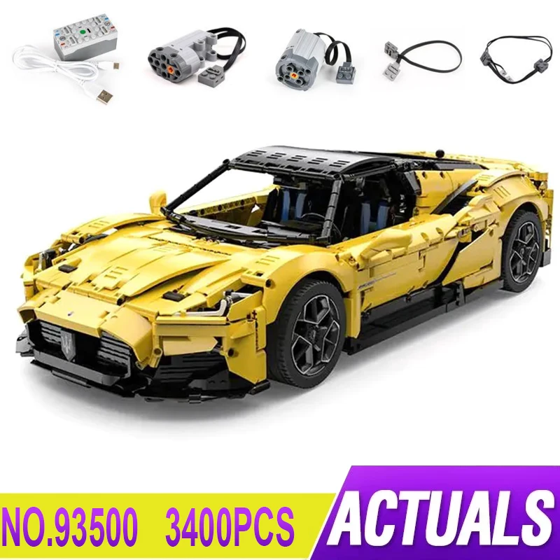 

RASTAR 93500 93510 New Super SportsCar 3400pcs Maseratis MC20 Nettuno Building Blocks Bricks Puzzle Toy Birthday Gifts For Boy