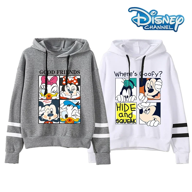 Mickey Minnie Mouse Autumn Winter New Hooded Loose Long Sleeve Cartoon Cute Men Women Versatile Couple Sweatshirt Birthday Gift