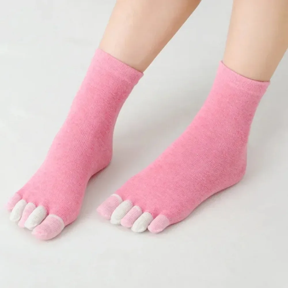 Candy Colors Five Finger Socks Casual Cute Individual Breathable Women Toe Socking Party Birthday Gift Women Socks Calcetines 양말