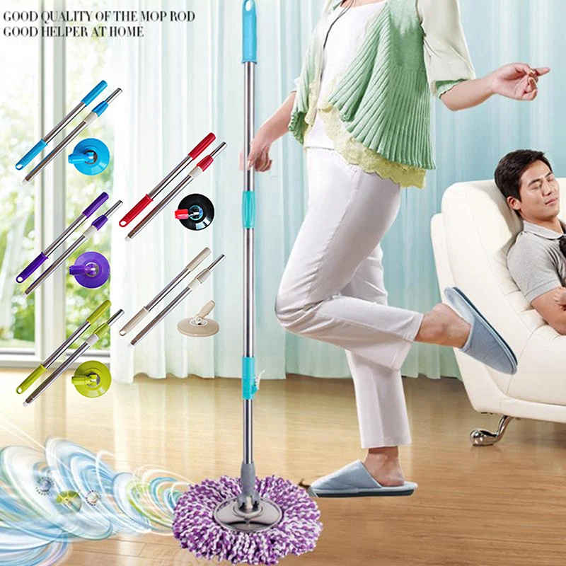 NewSpin Mop Pole Handle Replacement For Floor 360 Degrees Rotating Floor Mop Pole No Foot Pedal Version Handle Cleaning Tool Kit