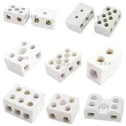 10A 20A 30A 250V High Temperature Resistant Screw On Connector Porcelain Ceramic Insulation Terminal Block