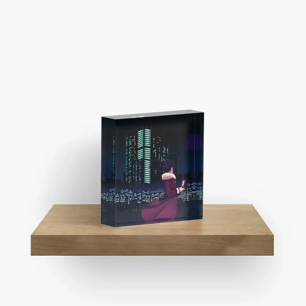 Jill Stingray Va 11 Hall A Glitch City  Acrylic Block Bedroom Wedding Transparent Fashionable Funny Process Print Clear Family