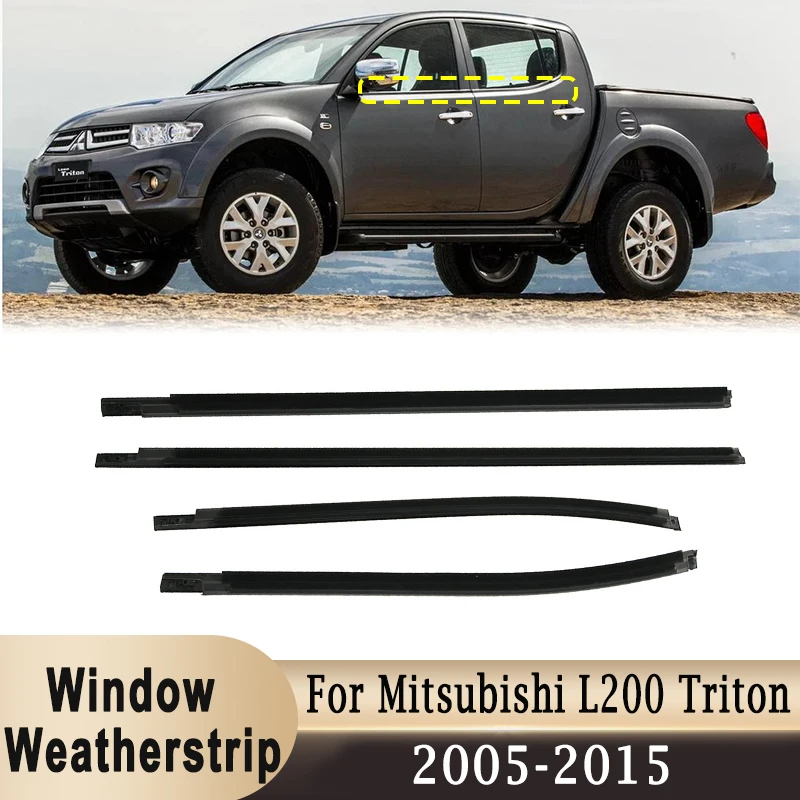 Window Weatherstrip Door Moulding Trim Pressure Belt For Mitsubishi L200 Triton 2005-2015 KA KB KG KH MN117611 MN117612