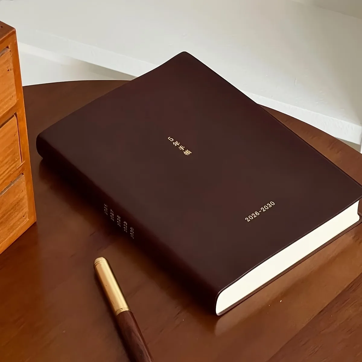 2026-2030 Notizbuch 5-Jahres-Schulnotizbücher Vintage Weicher Kunstleder-Einband Tagebuch Notizbuch Skizzenbuch Reisetagebuch Planer