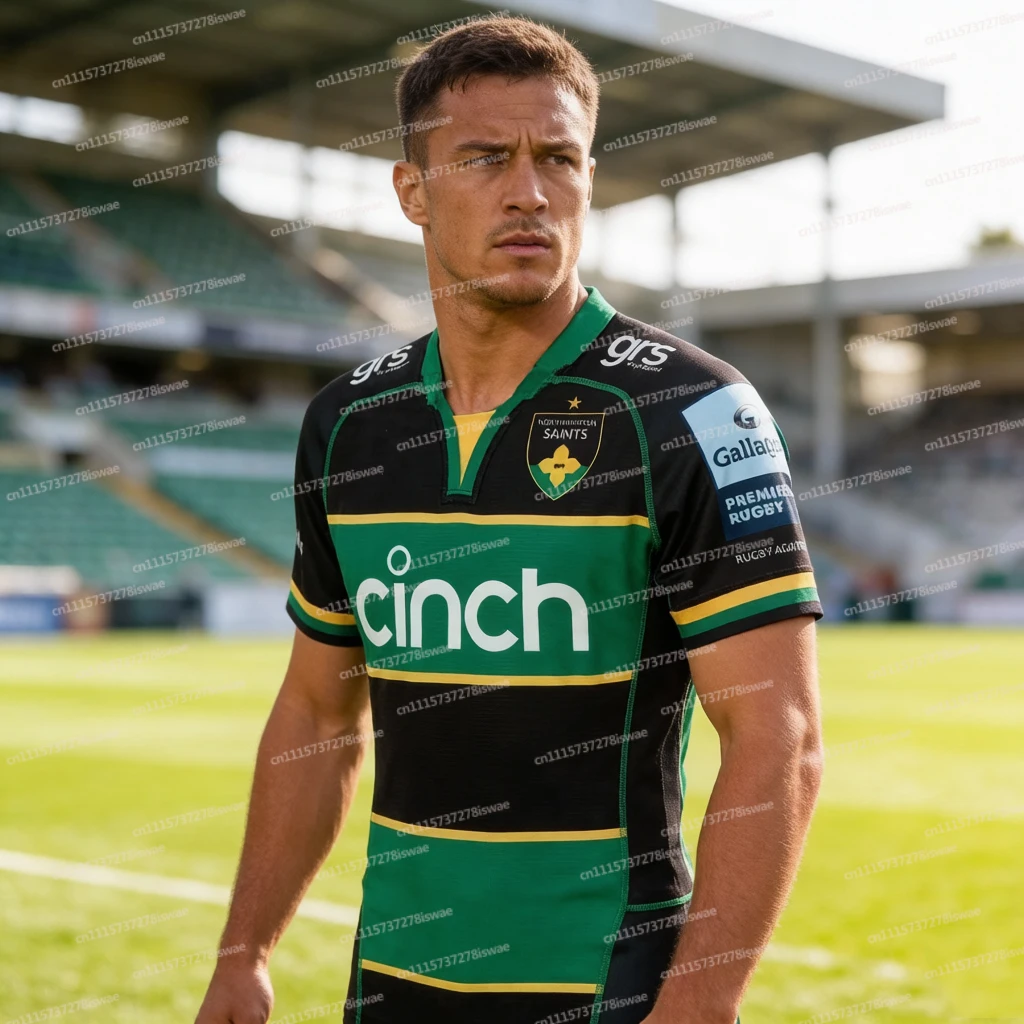 2026 New Northampton Saints Premiership Rugby Home Jersey Men Y2K T-shirt Oversize Suitable for Daily Wear and Training Wear