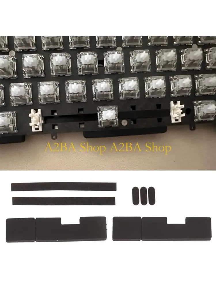 A2BA Pack Of 6 EVA Keyboard Stabilizer Pad For Spacebar Sound Dampening And Better Typing Comfort