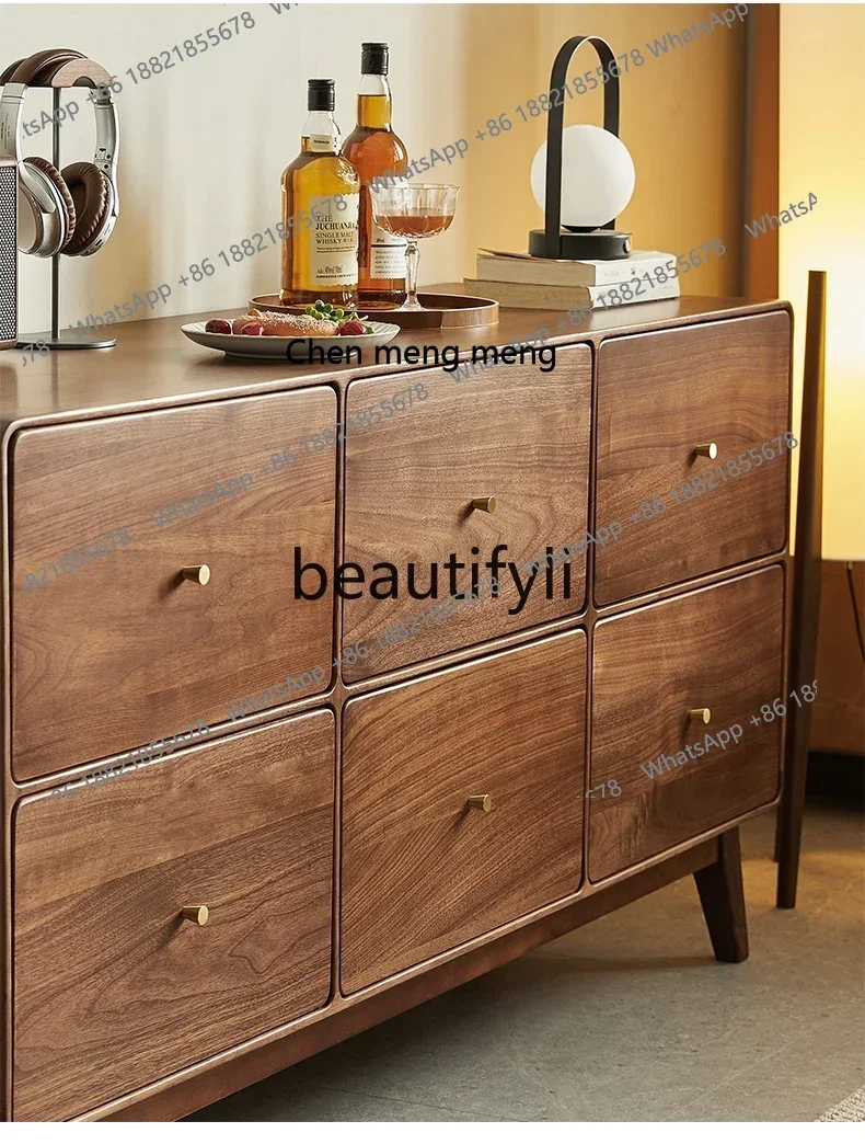 

Шкаф с шестью сундуками из черного ореха, сундук из цельного дерева