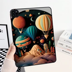 Funda transparente dura para IPad Pro 11, 12, 9, 10 °, 10,2, 9 °, 8 °, 7 ° Generación, Air 5, 3, 2, Mini, 6, 4, globo de fuego, 10,9