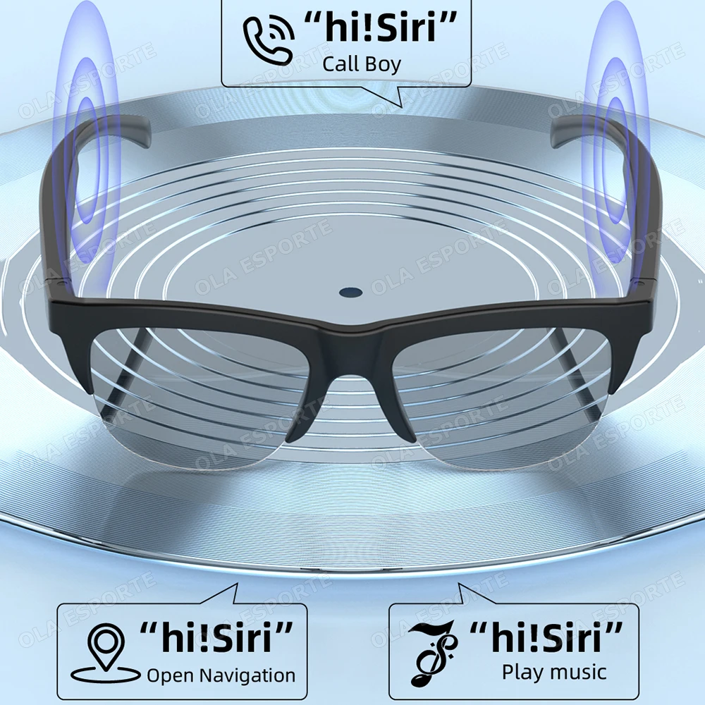 Neue Smart Bluetooth V5.3 Sonnenbrille Brille Anruf Outdoor Sport Kopfhörer HIFI Schwarz Technologie Anti-touch UV Für Männer Und Frauen