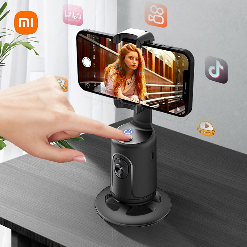 

Xiaomi Ai Smart 360° Adjustable Motion Tracking Phone Camera Mount Gimbal Stabilizer Live Streaming Selfie Vlog Shooting Holder