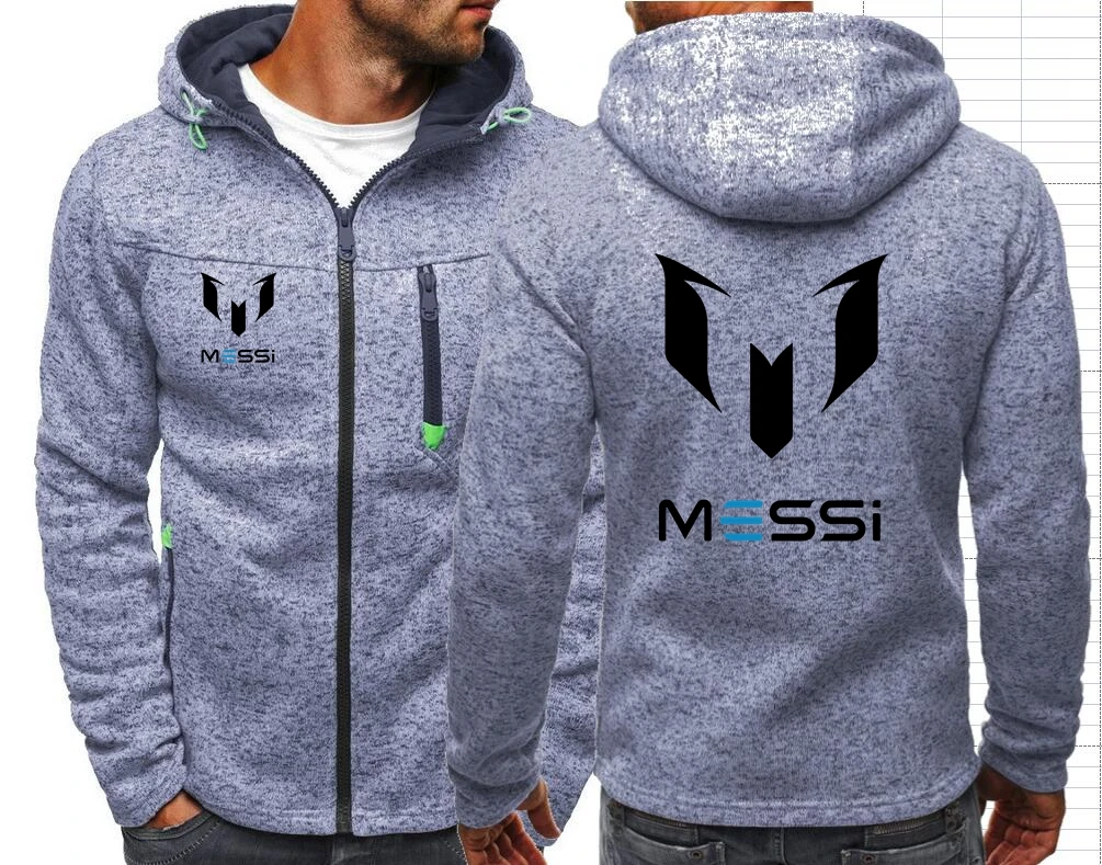Messies 30 impressão moletom com capuz masculino jacquard jaquetas de lã com capuz moletom com zíper para masculino com capuz