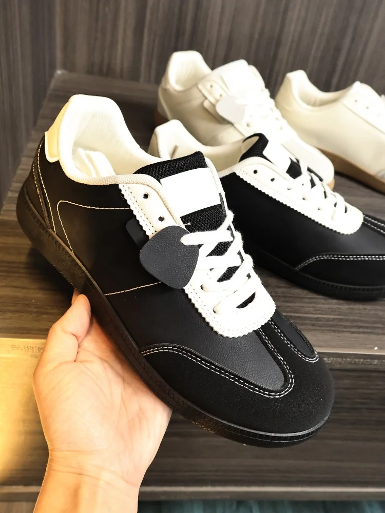 

Casual Men's Deqin Shoes Ultra-Leather Anti-Fur Leather Bottom ODM Company Single Spring Color Block Versatile Leisure Shoes