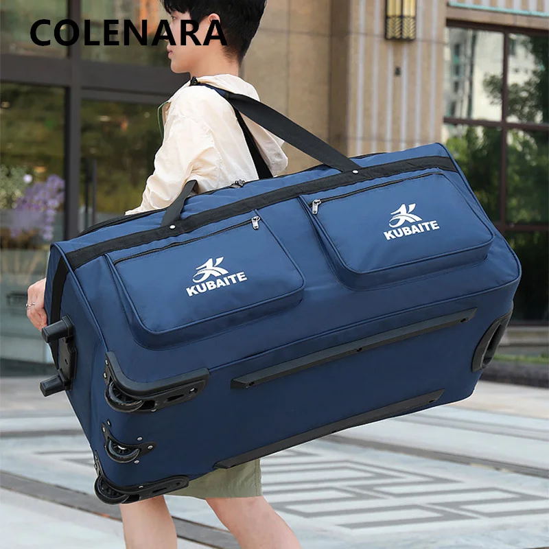 COLENARA الأمتعة حقيبة سفر أكسفورد القماش الرجال حقائب العربة شركة الطيران صندوق شحن رحلة عمل على ظهره حقيبة سعة كبيرة #5