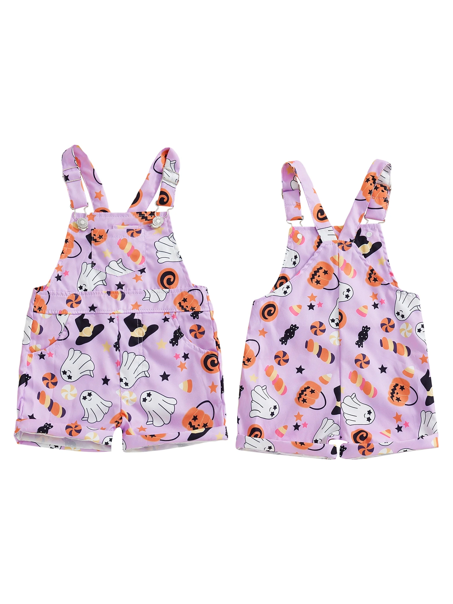Baby Jongens Halloween Pompoen Print Romper Jumpsuit met lange mouwen, drukknoopsluiting en capuchonontwerp voor cosplayfeest