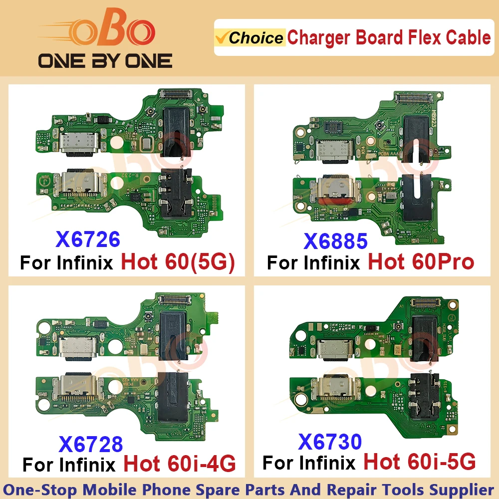 

USB Charging Dock Board For INFINIX Hot 60 60i 5G PRO 4G X6726 X6728 X6730 X6885 Charger Port Connector Flex Cable Repair (1Pc)