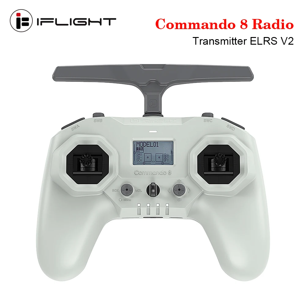 IFlight Commando 8 Radio Transmitter ELRS V2 868/900MHz RF 1000mW / 2.4G RF 500mW Remote Control for RC FPV Drone