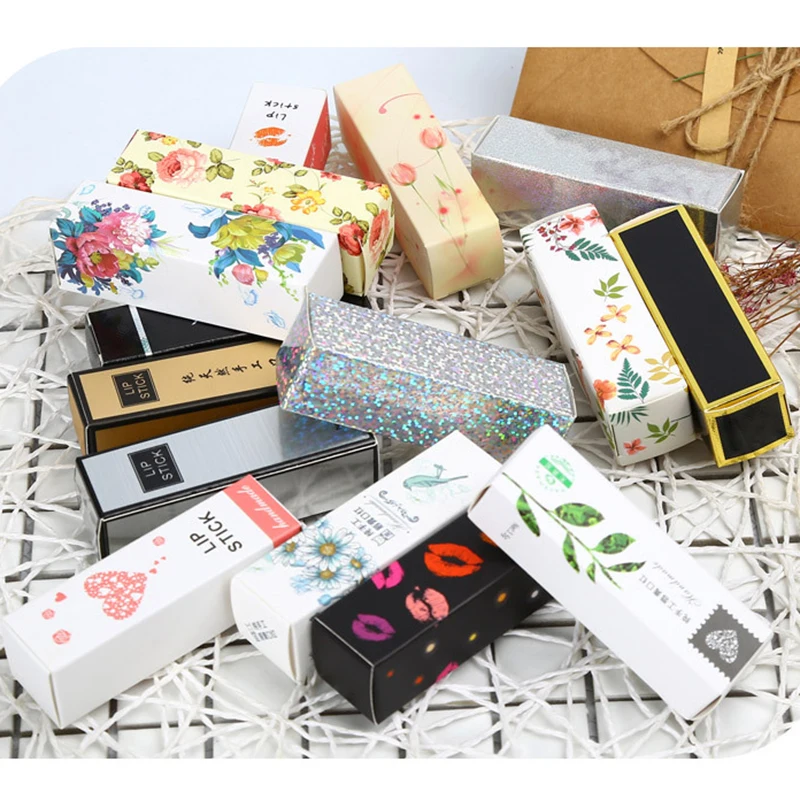 100pcs 2.5x2.5x8.5cm Carton Lipstick Essential oil Box Dropper Bottle Cosmetics Gift paper Box Mini Cardboard Boxes