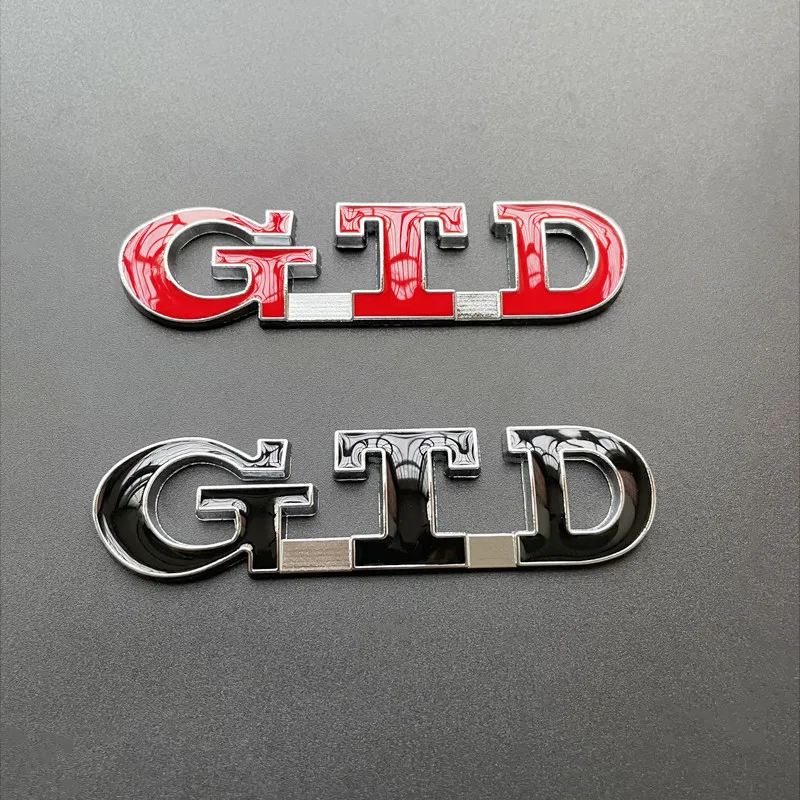 3D Metal GTD Letters Car Rear Trunk Boot Badge Emblem For Volkswagen VW Golf 7 6 5 4 GTI Sticker MK2 MK4 MK5 MK6 MK7 Accessories