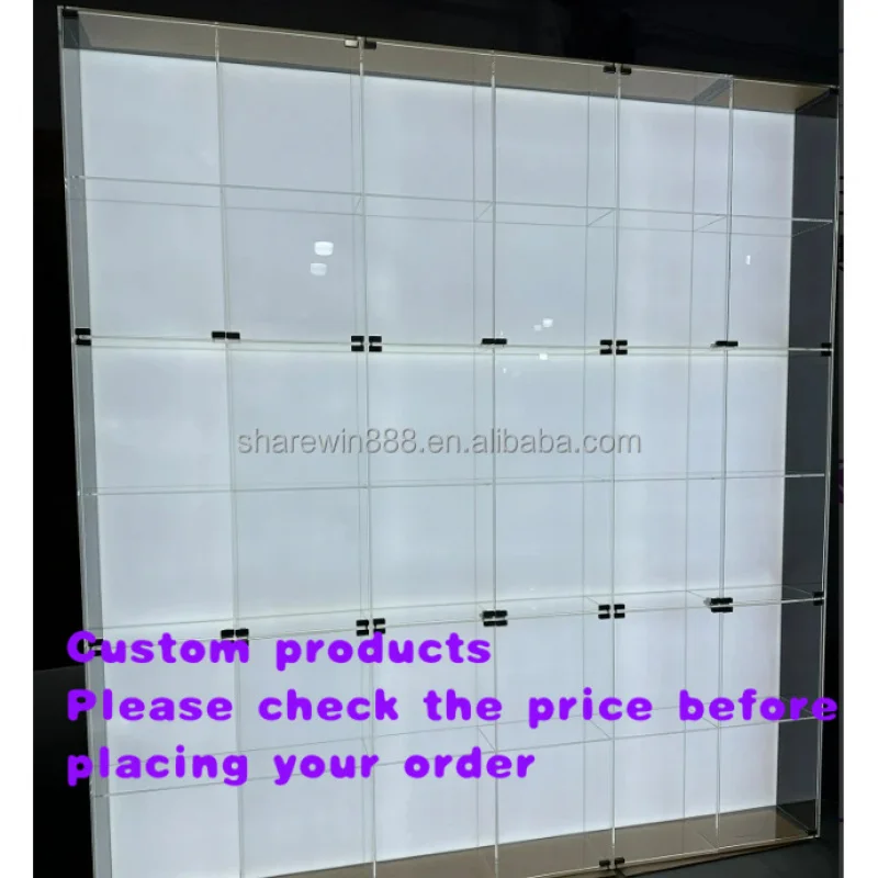 custom.Sharewin Customized Sunglasses Display Stand with LED Light Acrylic Material Easy Assembly Customizable Color & Design