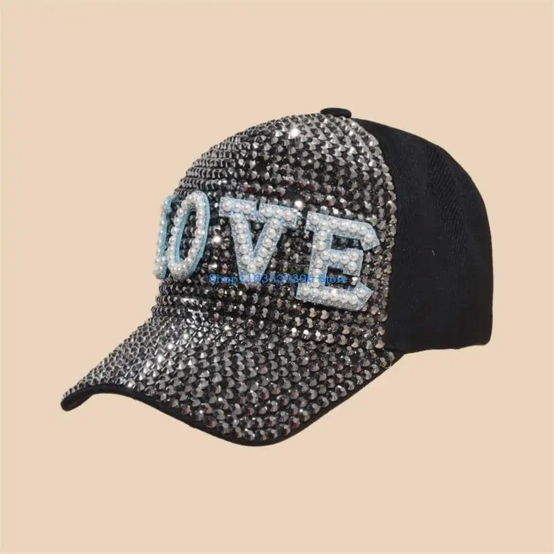 

400A Casual Sports Hat Sparkles Denims Sun Hat Beach Portable Hat Teen Stylish Hat for Fishing Hiking Camping