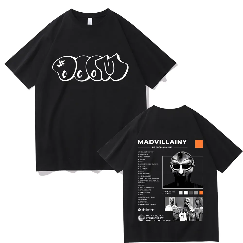 

Rapper Mf Doom Album Madvillainy Graphic T Shirts Men Women Hip Hop Vintage Oversized Streetwear Man Casual 100% Cotton T-Shirts