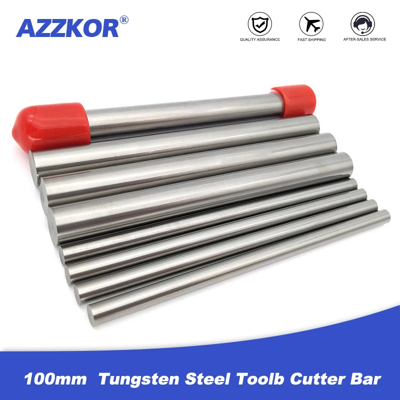 Slab Cutter Bar Alloy Coating Tungsten Steel Tool Cnc Maching 100mm Grinding Cutters Top HRC60 Bar Milling Machine AZZKOR Tools