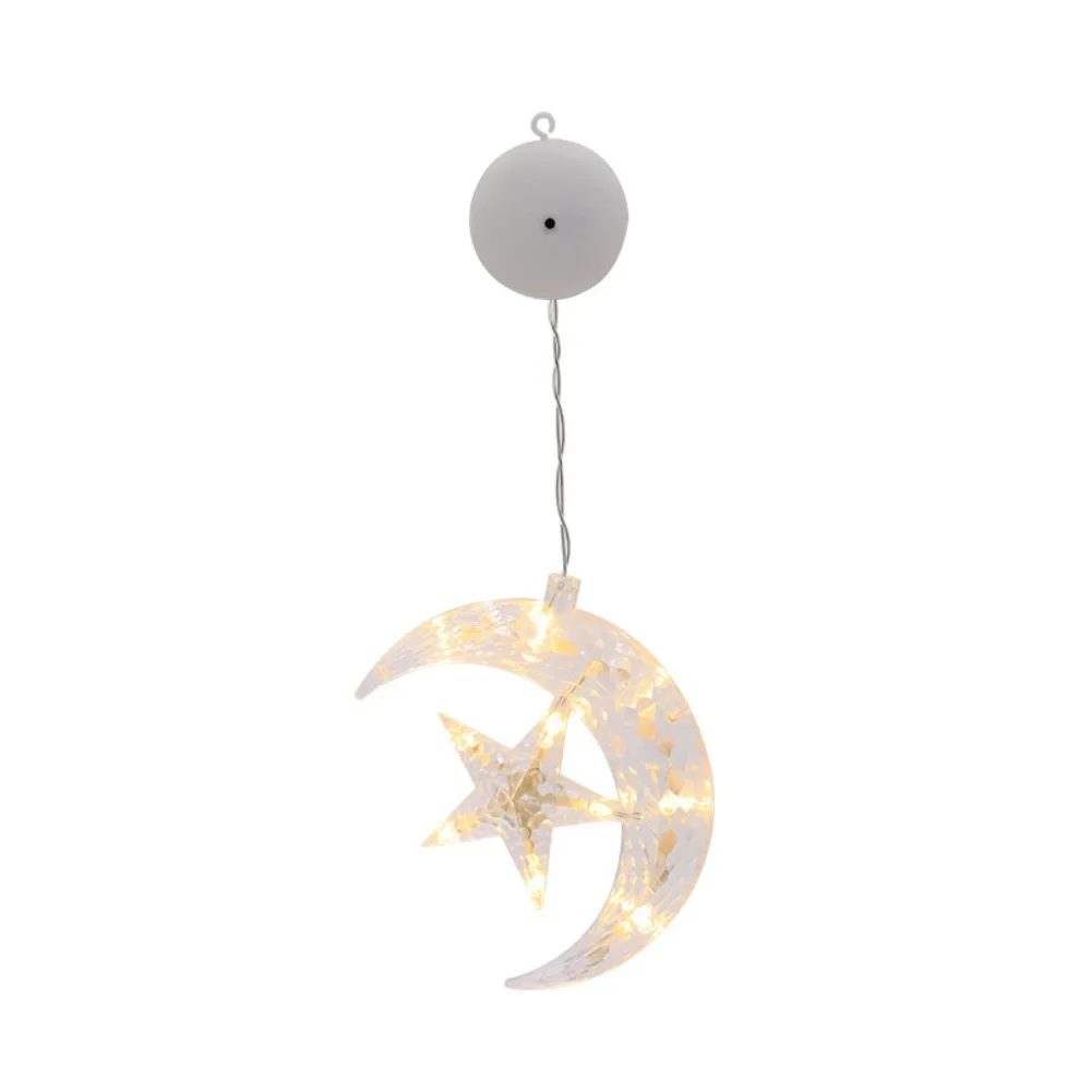 عيد الميلاد الديكور LED أضواء عيد الميلاد LED الإبداعية نجمة القمر شفط كأس ضوء شجرة عيد الميلاد زخرفة نافذة مصباح