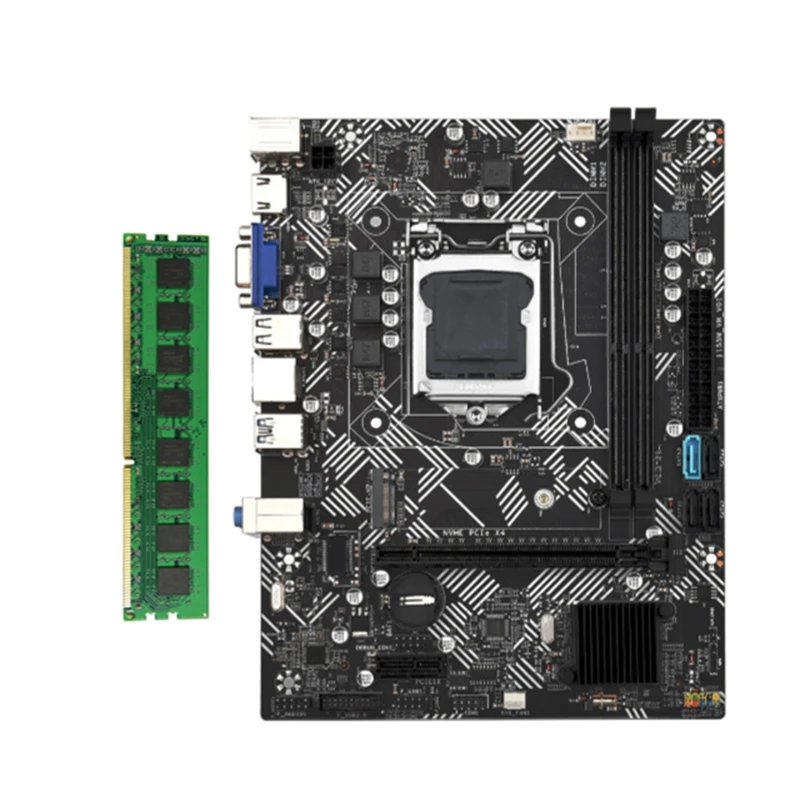 B75M-VH Desktop Motherboard With 1X DDR3 1600Mhz 8G RAM LGA 1155 Plastic+Metal For I3 I5 I7 CPU USB 3.0 SATA 3.0