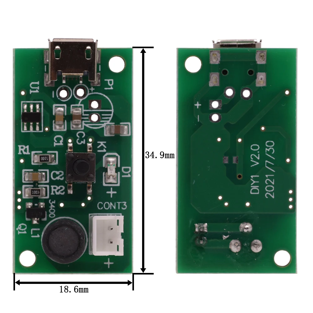 USB Mini Humidifier DIY Kits Mist Maker and Driver Circuit Board Fogger Atomization Film Atomizer Sheet Mini Oscillating