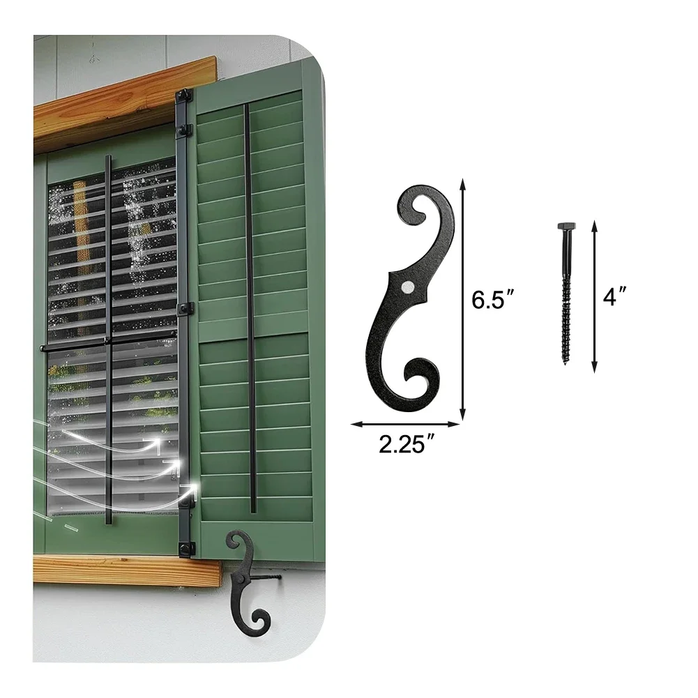 Sturdy Weatherproof Metal Window Fastener with Set Screws Suitable for Home or Commercial Shutter Installation