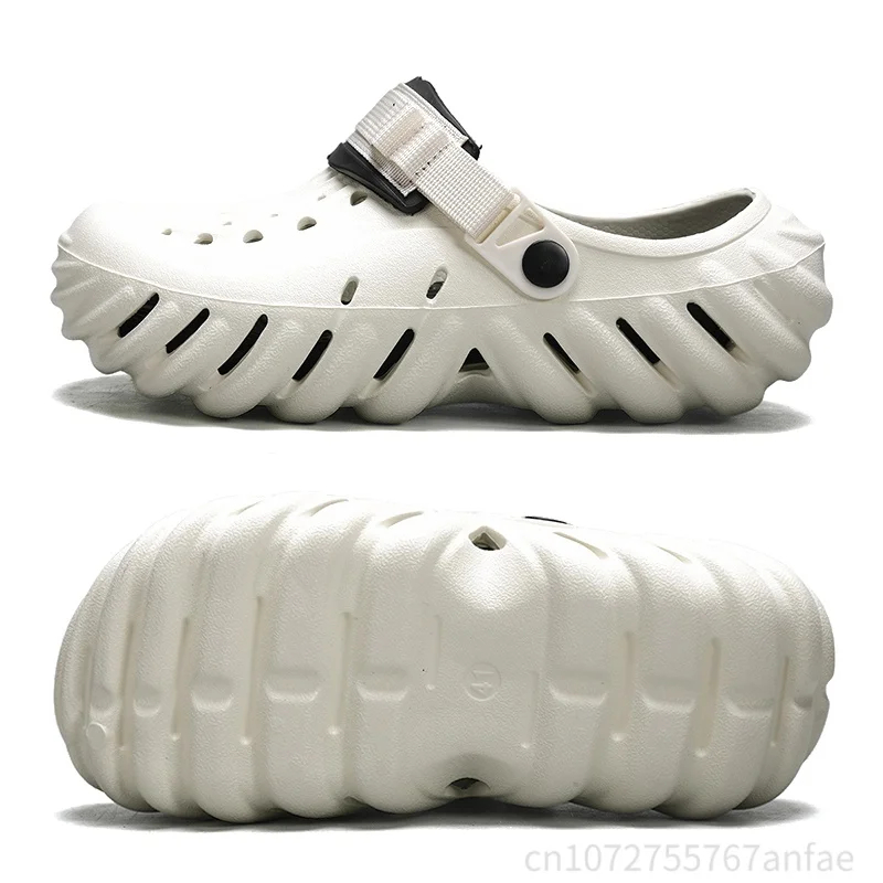 

Men's Shoes Soft and Comfortable Beach Casual Slippers Non‑Slip Wear‑Resistant Clog Shoes Heightening Cool Shoes Driving Shoe
