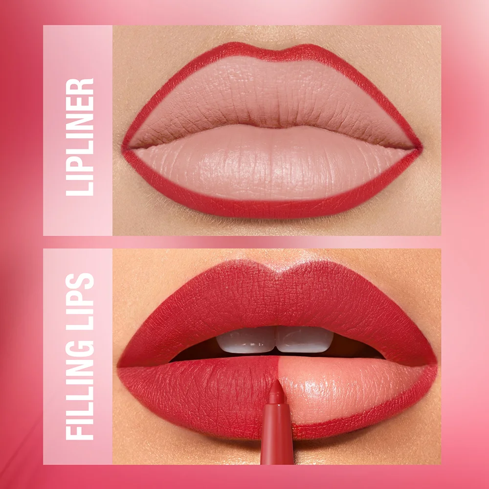 Delineador labial fosco à prova d'água de longa duração copo antiaderente batom caneta contorno linha labial