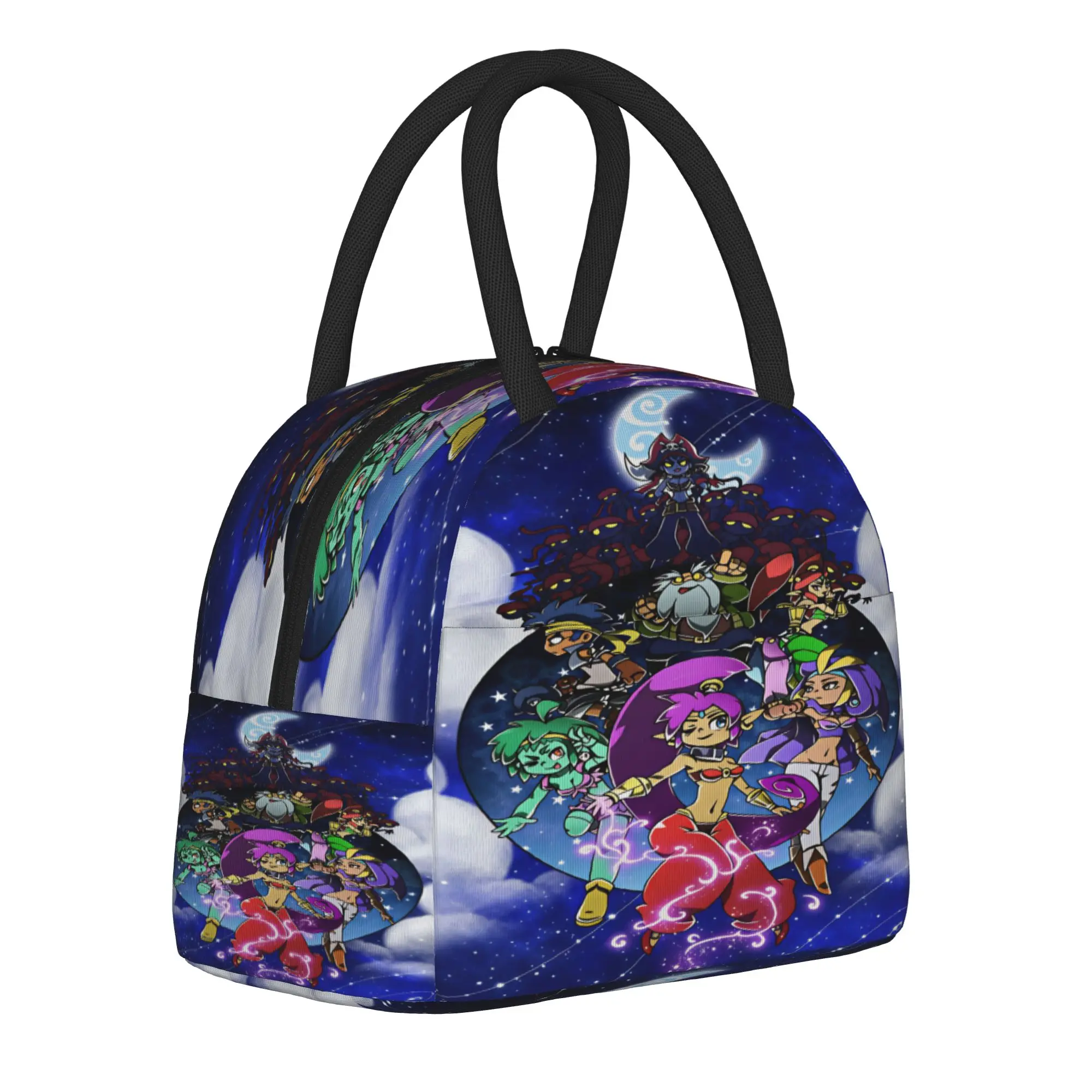 Shantae Half Genie Lunch Bag  School Lunch Box For Women Retro Print Thermal Tote Handbags Waterproof Portable Cooler Bag