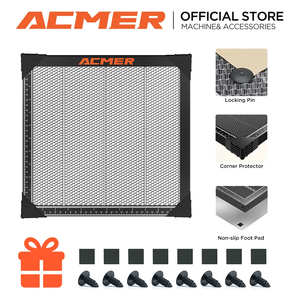 

ACMER Honeycomb Panel laser engraving Honeycomb Working Table For CNC CO2 Diode Laser Engraver and Woodworking Cutting Machine