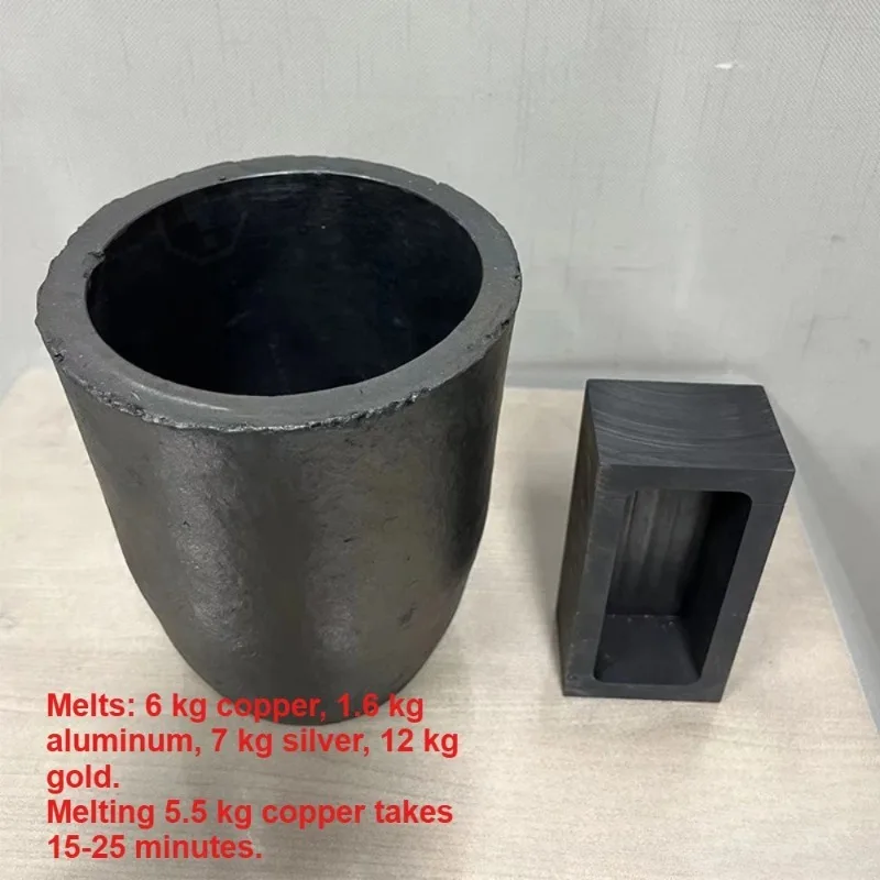 6/12KG Melting Furnace Kit with Crucible & Tongs Kiln Smelting Gold Silver Copper Metal Alloys Recycle and Refining Casting Tool