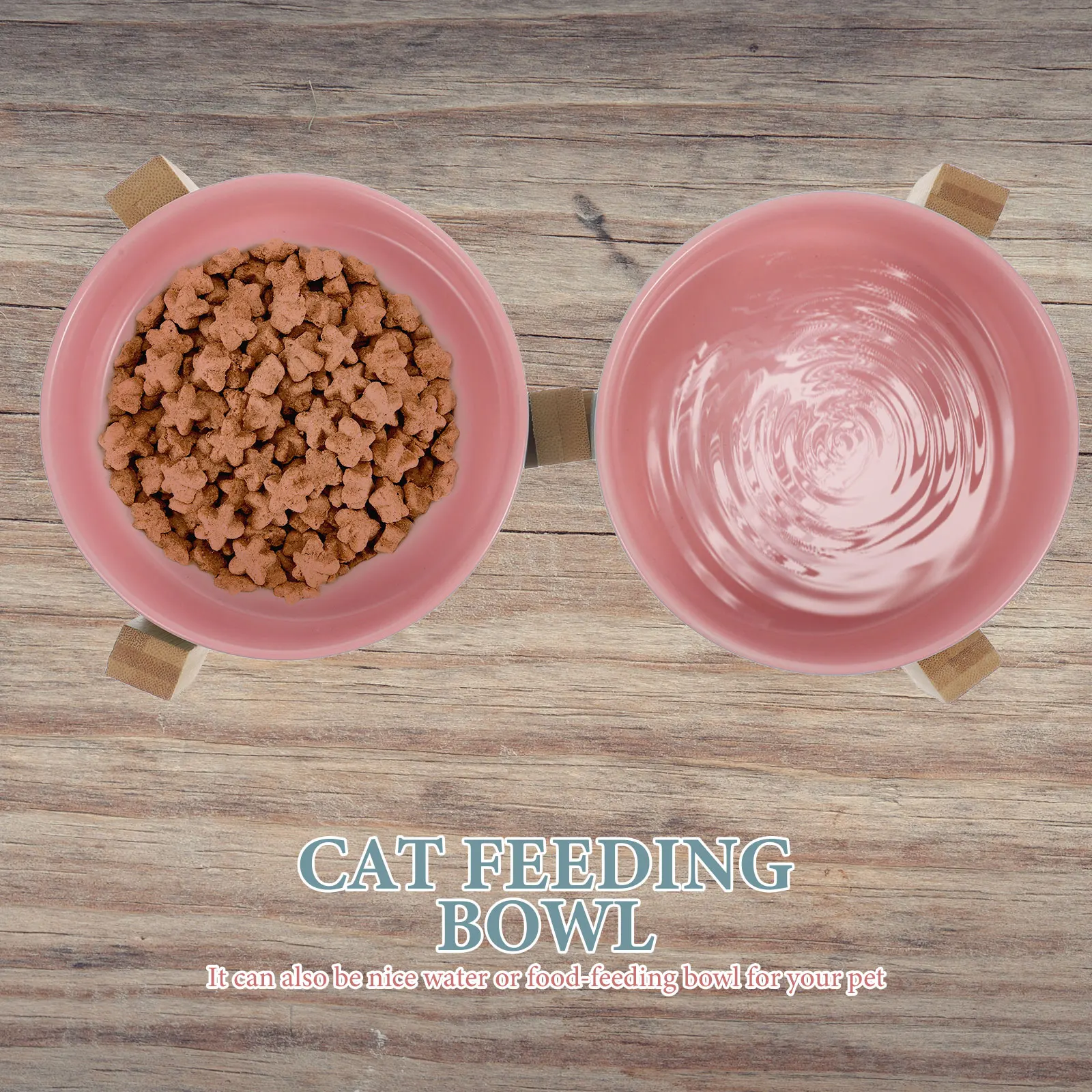 

Ceramic Cat Bowl Rounded Edge Pet Kitten Fall to The Ground Large Capacity Food Bowls Ceramics