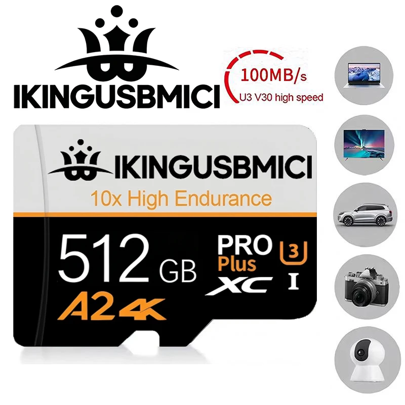 128GB 32GB 256GB Tough SD Cards Memory Card Micro TF SD Card TF Cards Hot Swap A2 for Phone/Laptop/PC/Dashcam/Baby Monitor