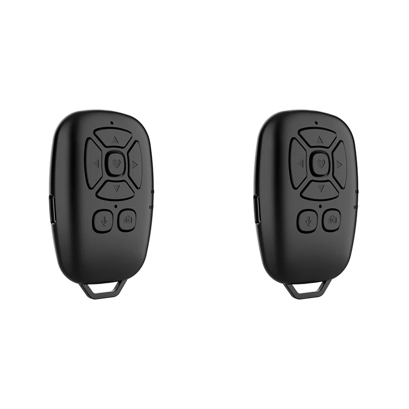 T82C Hot Sale-2X Bluetooth Remote Control Selfie Camera Shutter Release Mobile Phone Button E-Book Turn Page Photo Wireless Cont