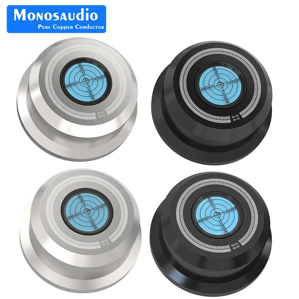 Monosadio 3 in 1 Record Stabilizer Weight 60Hz Audiophile Turntable Weight 320G Aluminum Turntable Weight Level with High-Preci